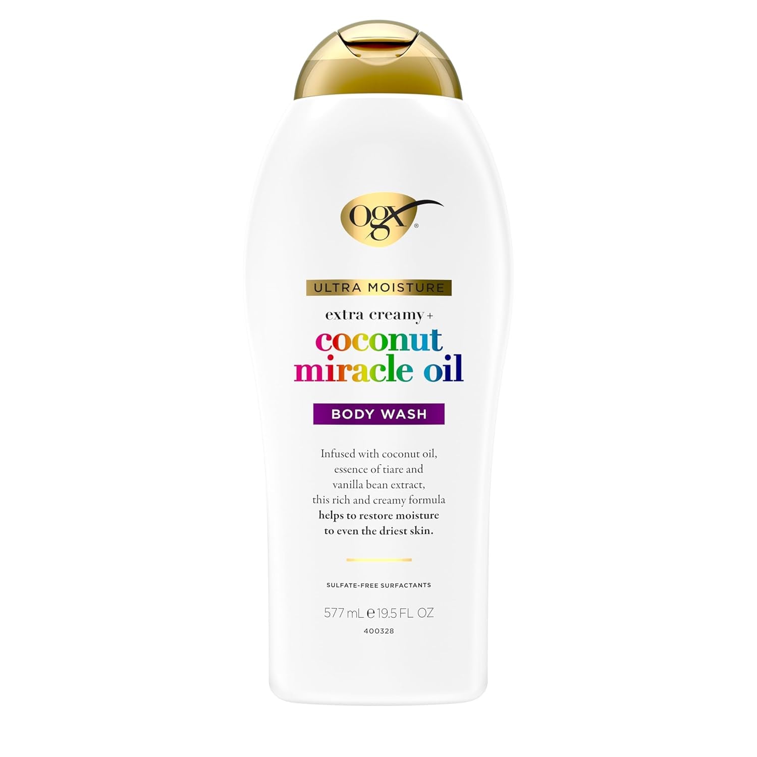 Extra Creamy Coconut Miracle Oil Ultra Moisture Body Wash - 19.5 Fl Oz for Luxurious Hydration