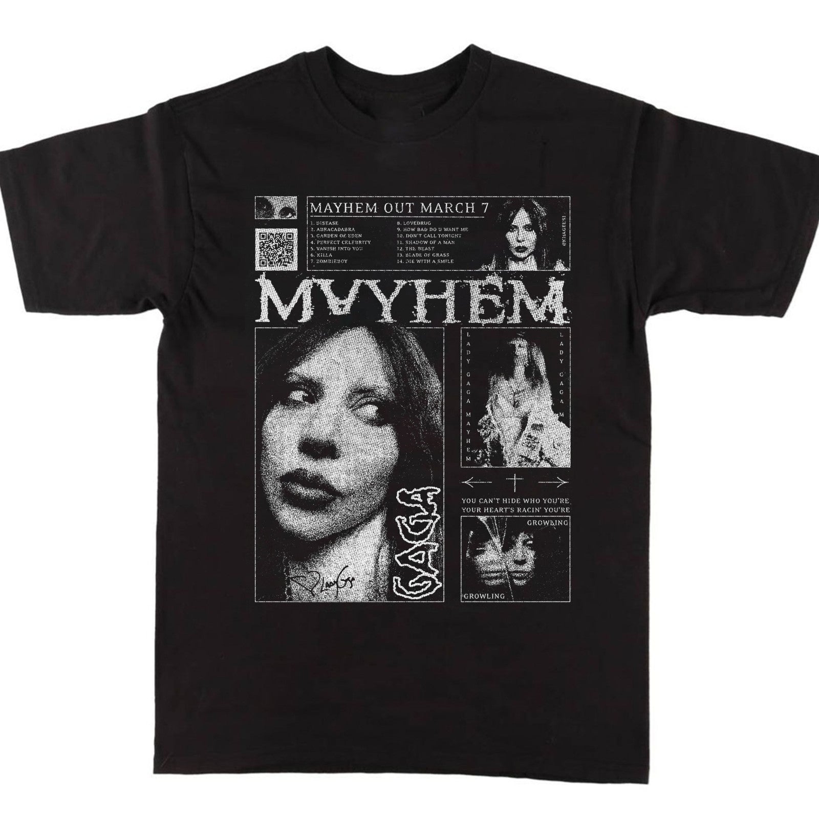 New Vintage Lady Gaga Mayhem Gift for Fans Unisex S-5XL Shirt SS1560