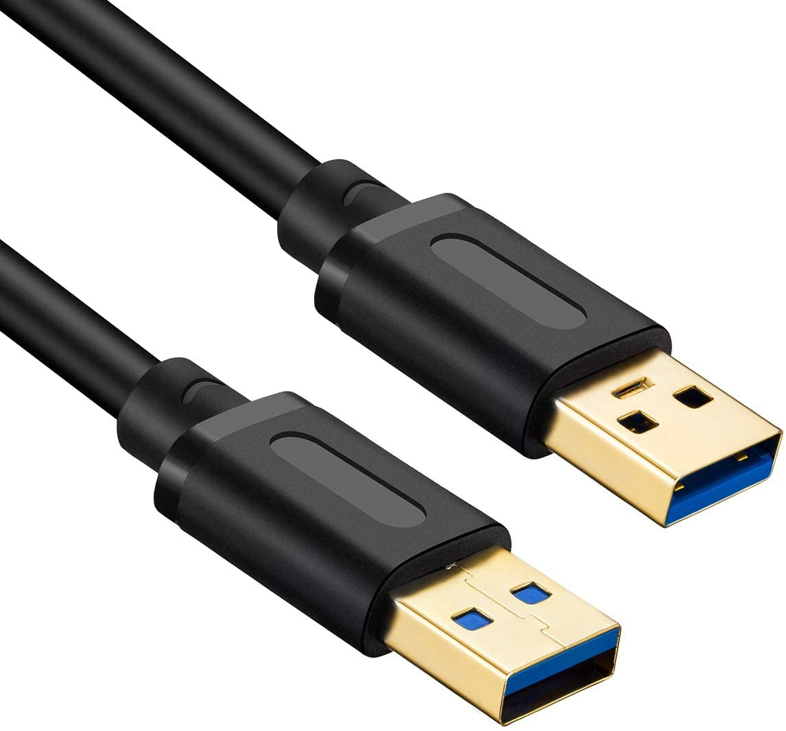 High-Speed 3Ft USB 3.0 Male to Male Cable with Gold-Plated Connectors - Perfect for Hard Drives, DVD Players, and Laptop Coolers